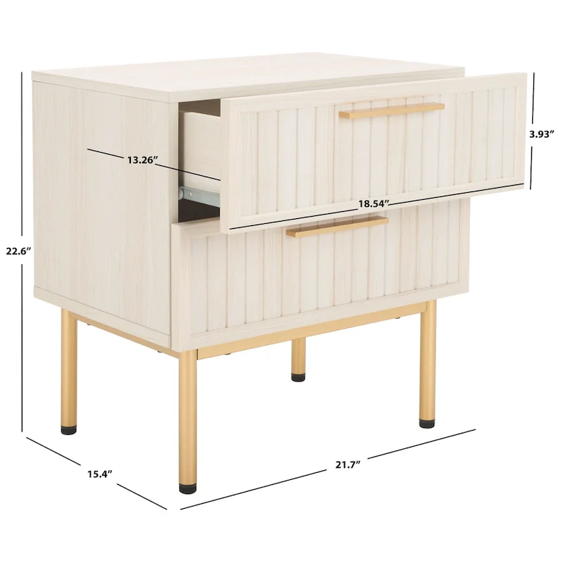 SAFAVIEH Home Axelle 2 Drawer Nightstand