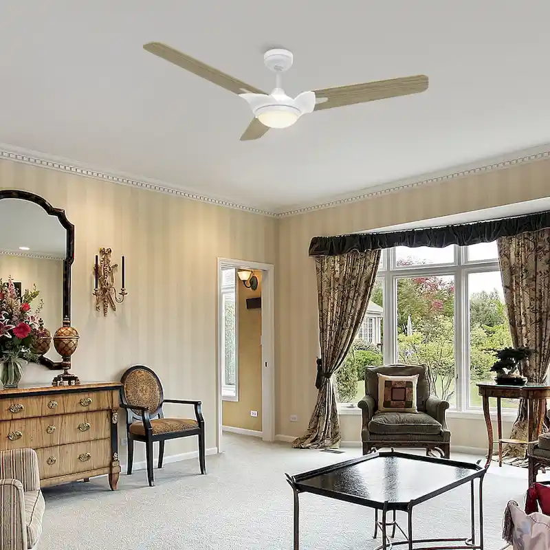 CARRO Aiden 56  3-Blade Smart Ceiling Fan with LED Light and Remote-Light Wooden