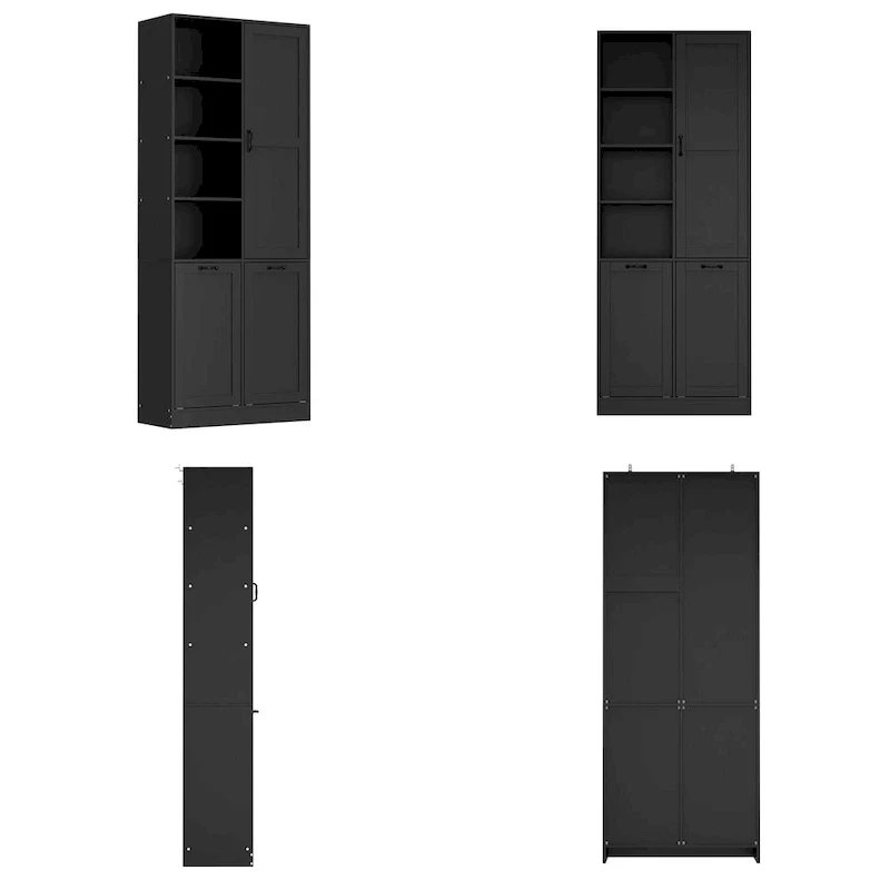 Sleek White Laundry Bathroom Cabinet with Unique Rotating Drawers