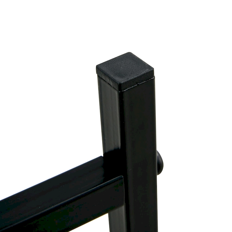 2-layer Round Tempered Glass End Table/Coffee Table with Iron Frame