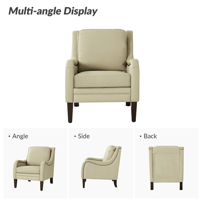 Pascual Comfy Living Room Armchair Set Of 2 with Solid Wood Legs