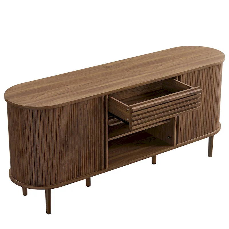 Harlan 67 Fluted Oval Sideboard Cabinet