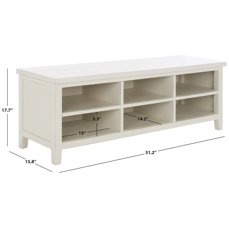 SAFAVIEH Steinunn White Bookshelf - 51.2 x 15.8 x 17.7 - 51Wx16Dx18H