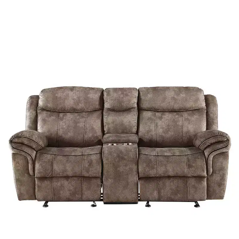 Acme Furniture Zubaida Sofa Two Tone Chocolate Velvet