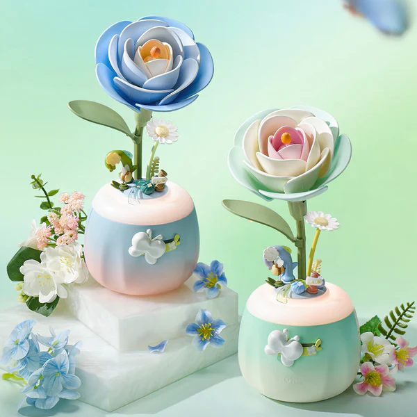 Robotime ROKR Starry Camellia Lamp DIY 3D Flower Night Light
