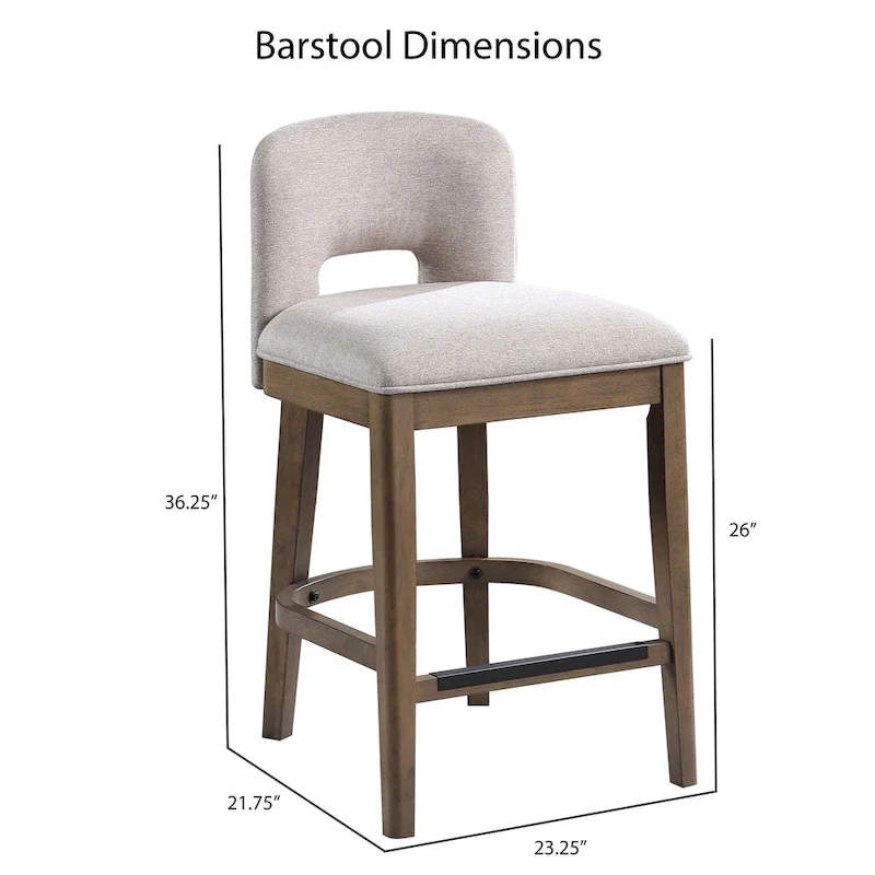 Bayonne Solid Wood Counter Stool