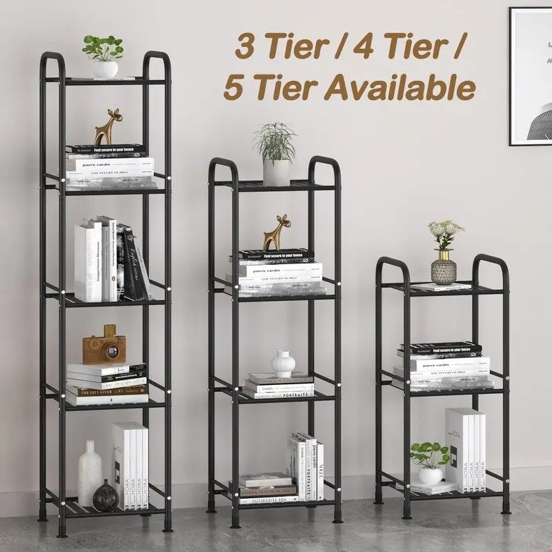 5 Tier Narrow Bathroom Shelving Unit - 13D x 11W x 54.7H