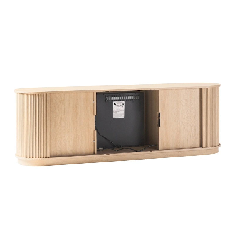 Middlebrook Designs Modern Reeded 70-inch Fireplace TV Stand