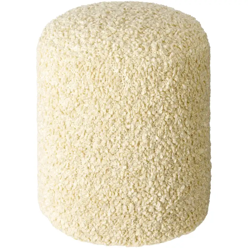 Mohave Shaggy Boucle 18-inch Tall Polyester Pouf
