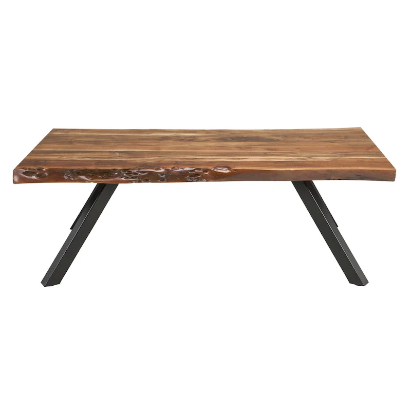 Reese Live Edge Rectangular Coffee Table in Natural Acacia