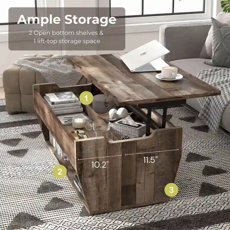 Rere Rustic 41-inch Wood Lift-top Coffee Table by Furniture of America