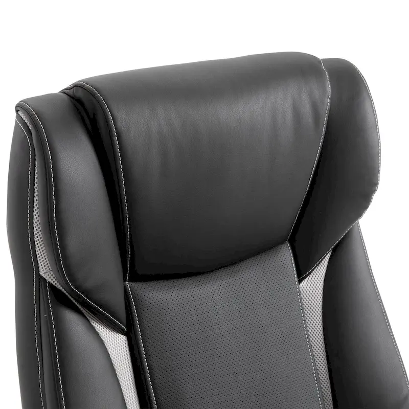 Vinsetto Ergonomic Office Chair Adjustable Height PU Leather Rocker 360? Swivel Home Task Seat, Black
