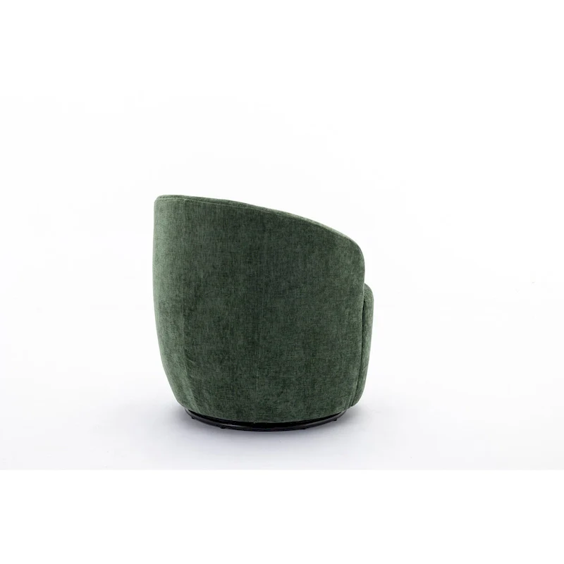 25.6 Swivel Barrel Chair with Black Coating