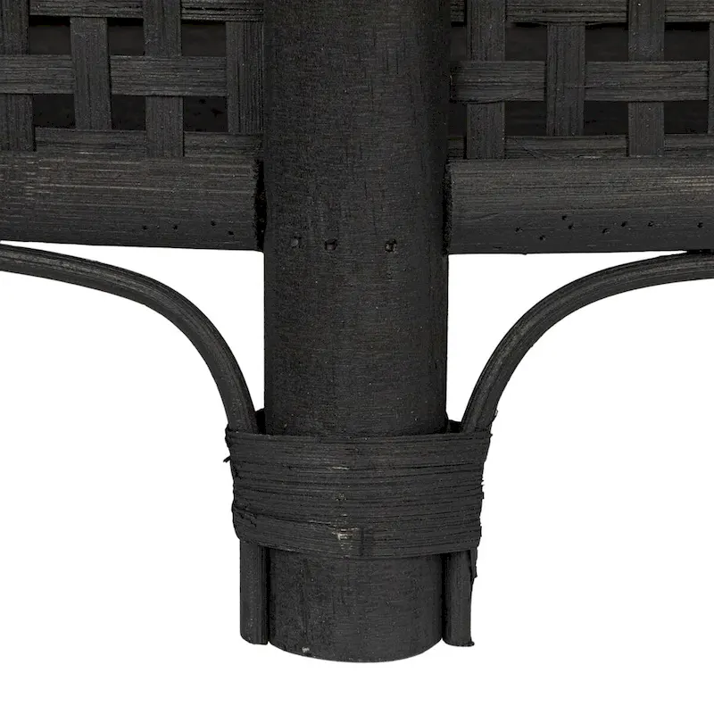 Bamboo and Rattan Accent Table