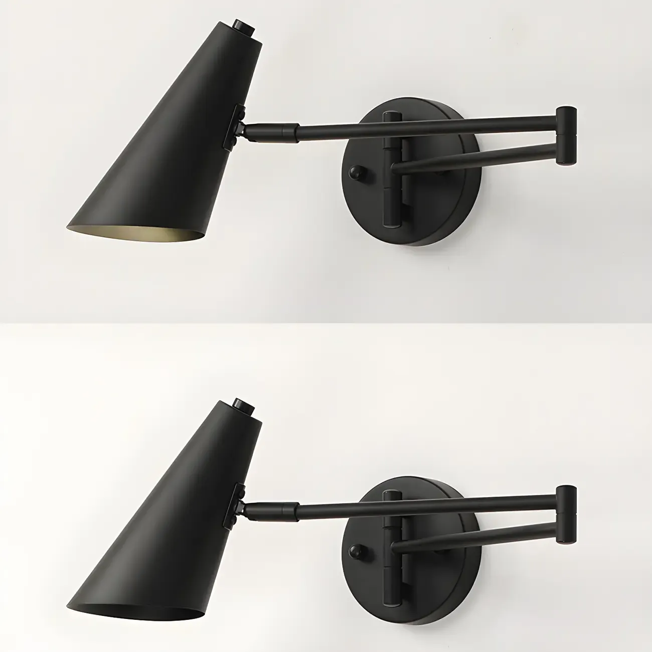 Modern Gold Simple Swing Arm Wall Light