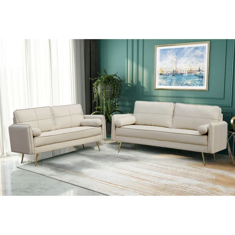 2 Piece Loveseat and Sofa Living Room Set