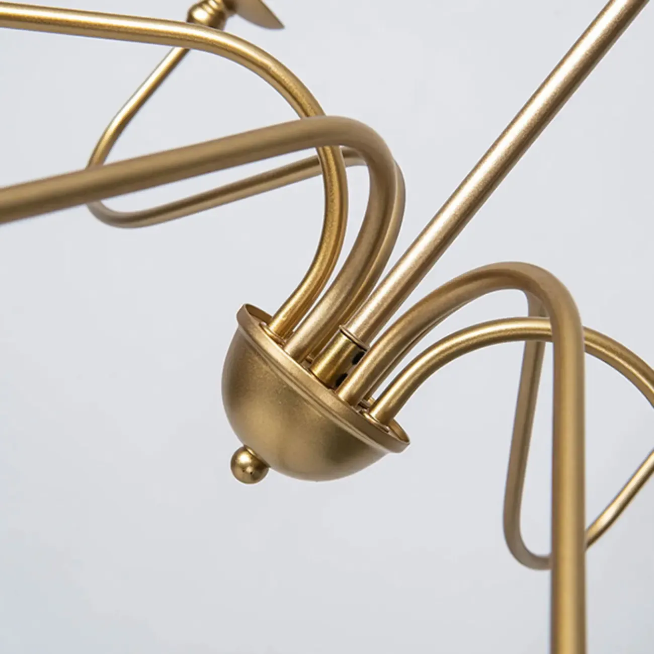 Adjustable Height Classic Golden Candelabra Chandelier