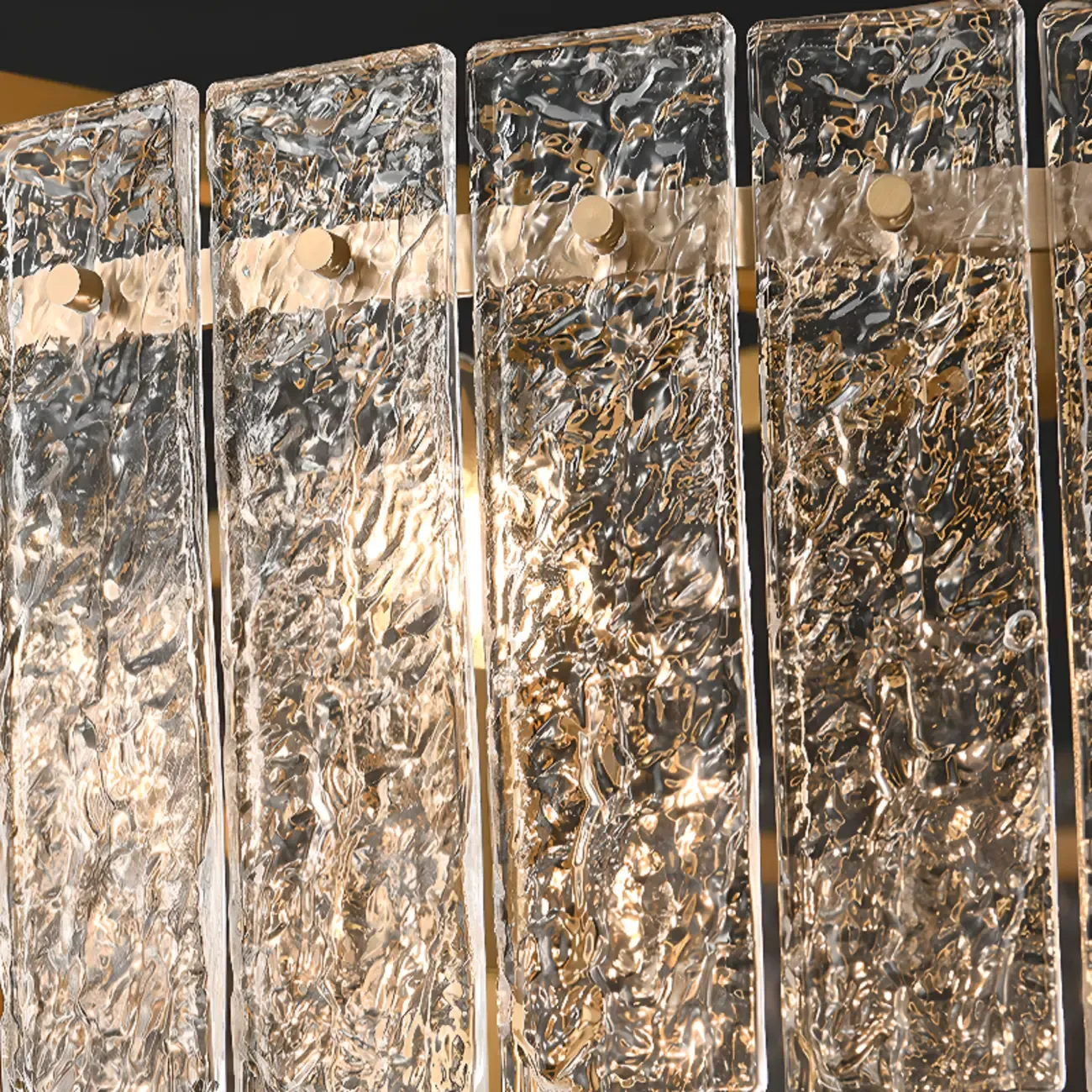 Luxury Crystal Round Chandelier with Glass Lampshade