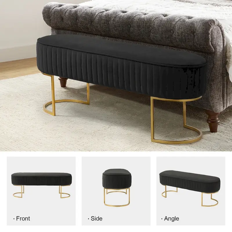 Justo 48 Wide Bench with Metal Base