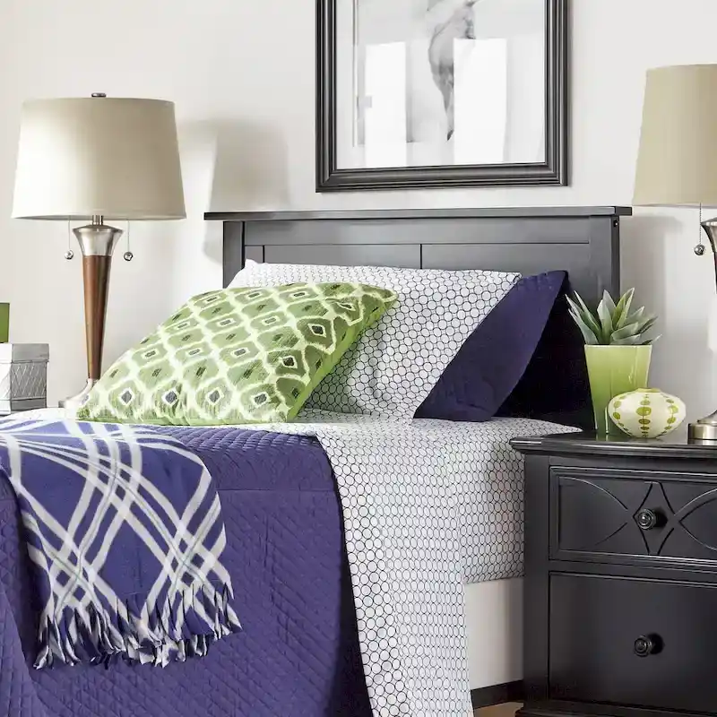 Mercer Mission Transitional Black Panel Headboard by iNSPIRE Q Classic