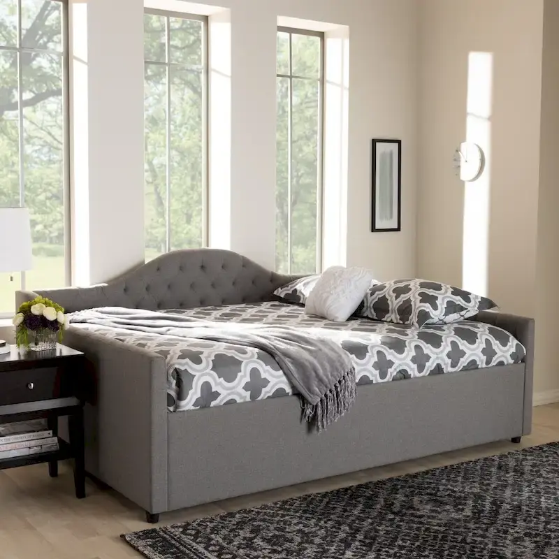 Contemporary Fabric Upholstered Daybed by