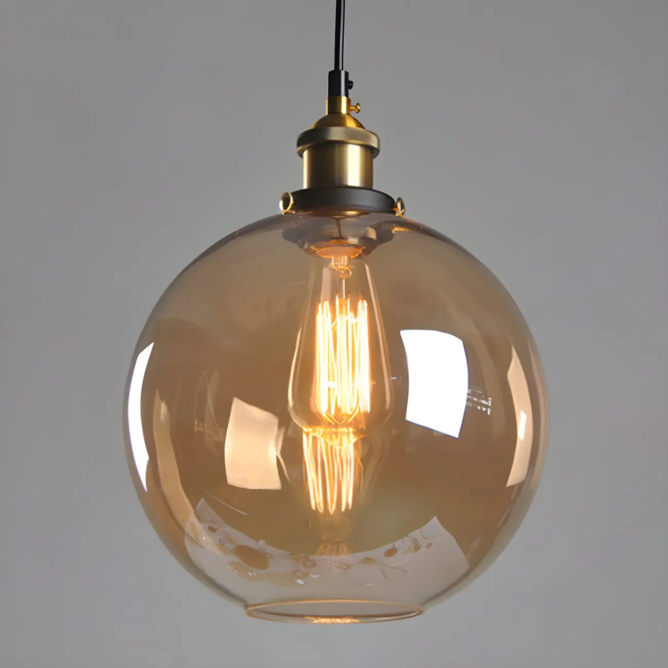 Industrial Geometric Clear Glass Lampshade Kitchen 1-light Pendant Light