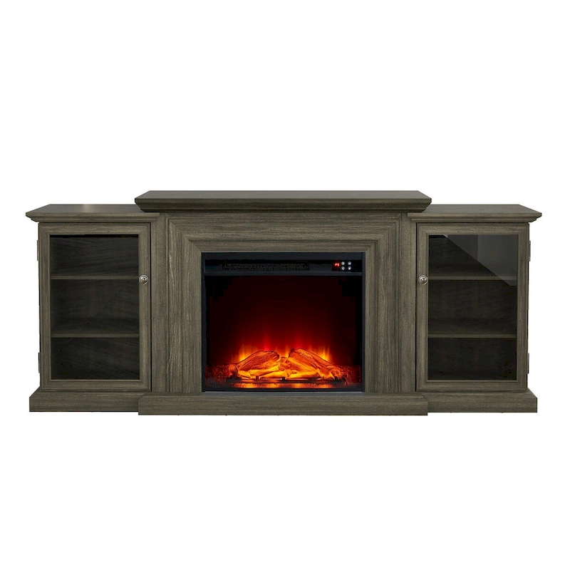 Farmhouse TV Stand with Fireplace - 70 Width -Fits up to 70 TV - 71W x 30H x 15.5D