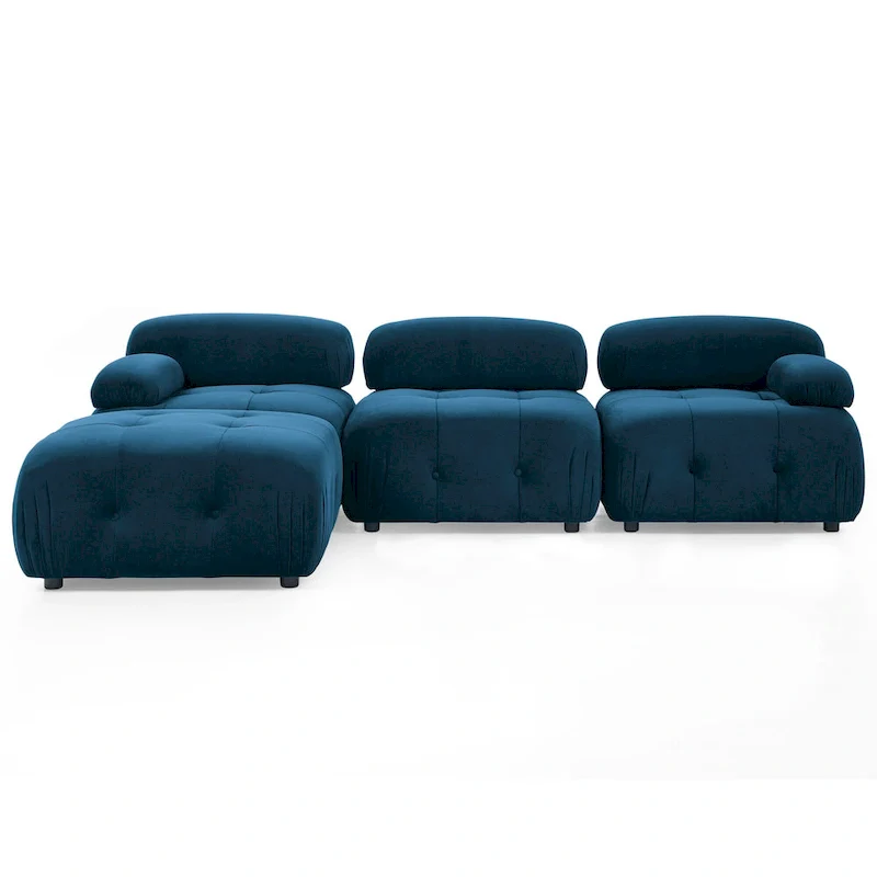 Blue 93  Modular L-Shaped 4-Seater Sofa with Reversible Ottoman