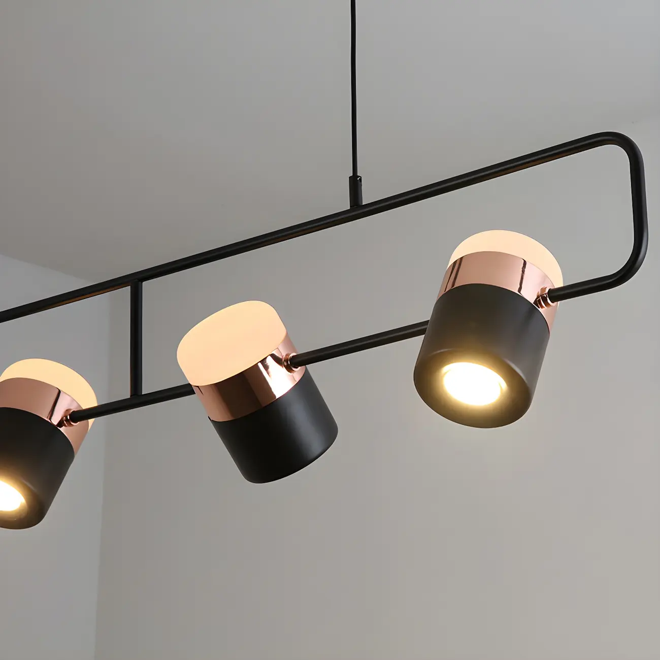 Kitchen Modern Black Cylinder Pendant Light