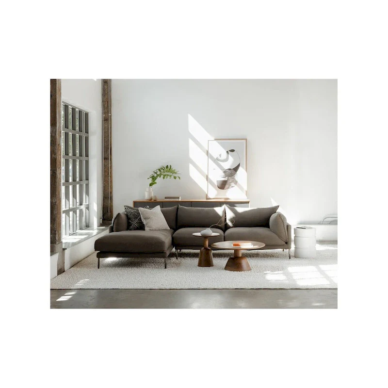 Modern Solid Mango Wood Pedestal Coffee Table - 30W x 30D x 14H