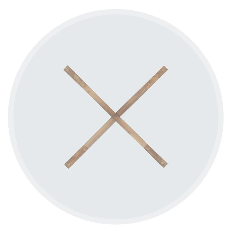 Allard X-base Round Glass Dining Table (Table Only)