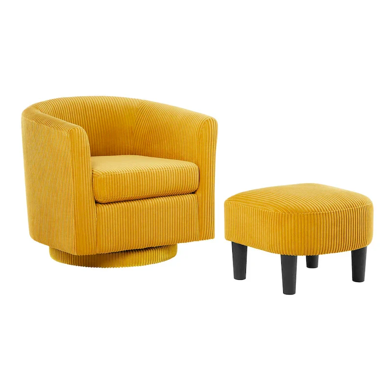 26.38 Swivel Arm Chair with Ottoman