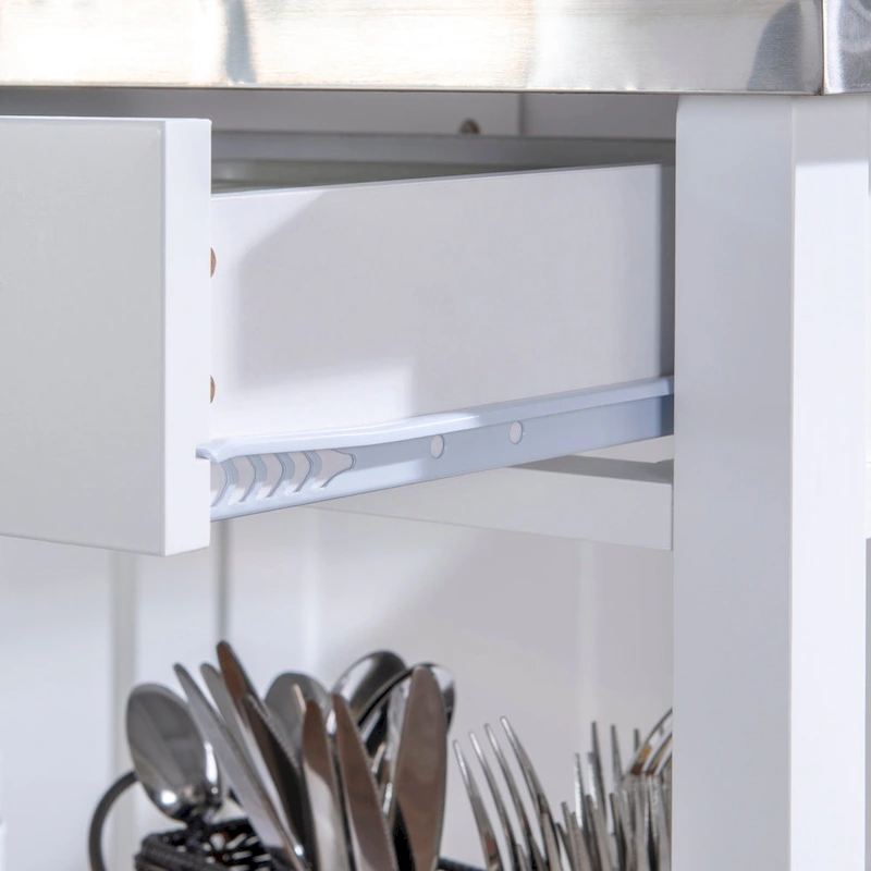 Julianna Stainless Steel Kitchen Cart