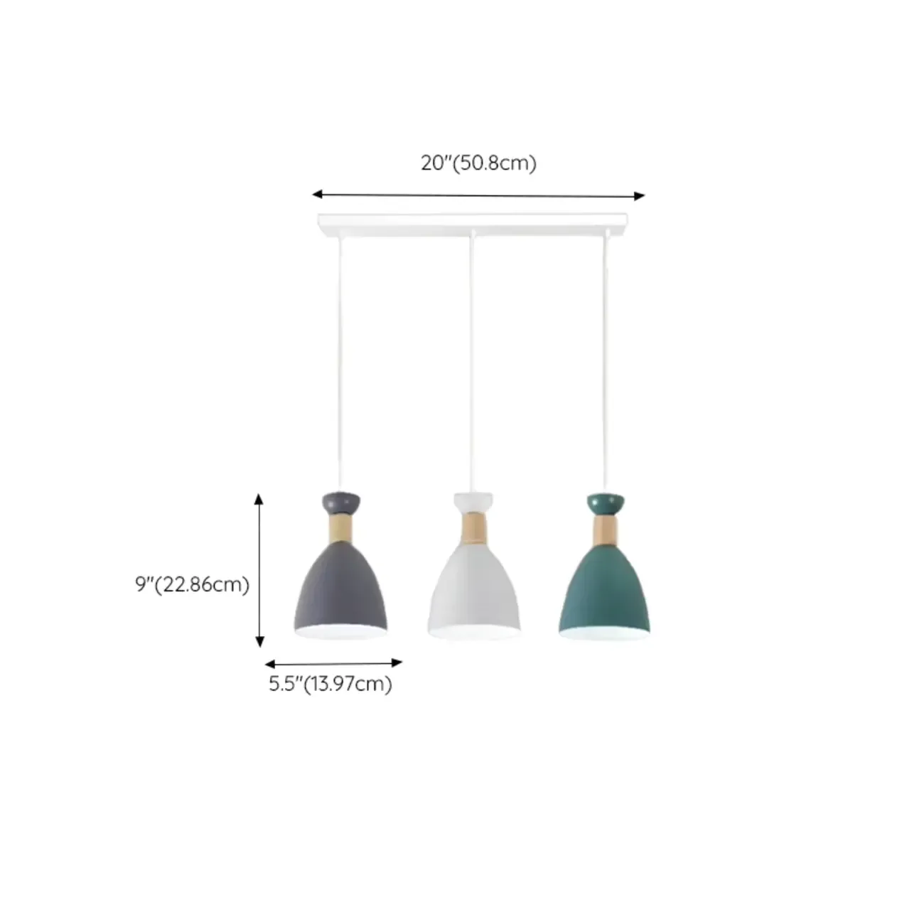 Modern Ferruginous 3-Light Metal Geometric Kitchen Pendant