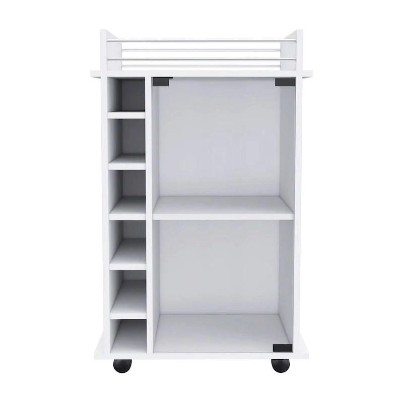 24 White Bar Cabinet With Multiple Shelves - 24.00