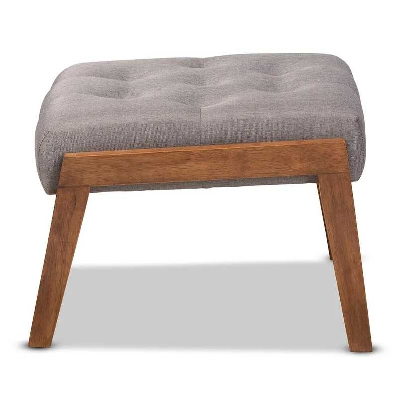Carson Carrington Baktsjaur Mid-century Modern Upholstered Footstool