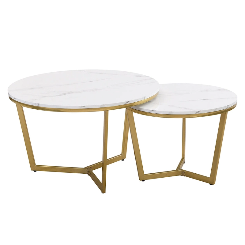 Modern Round Nesting Coffee Table Set