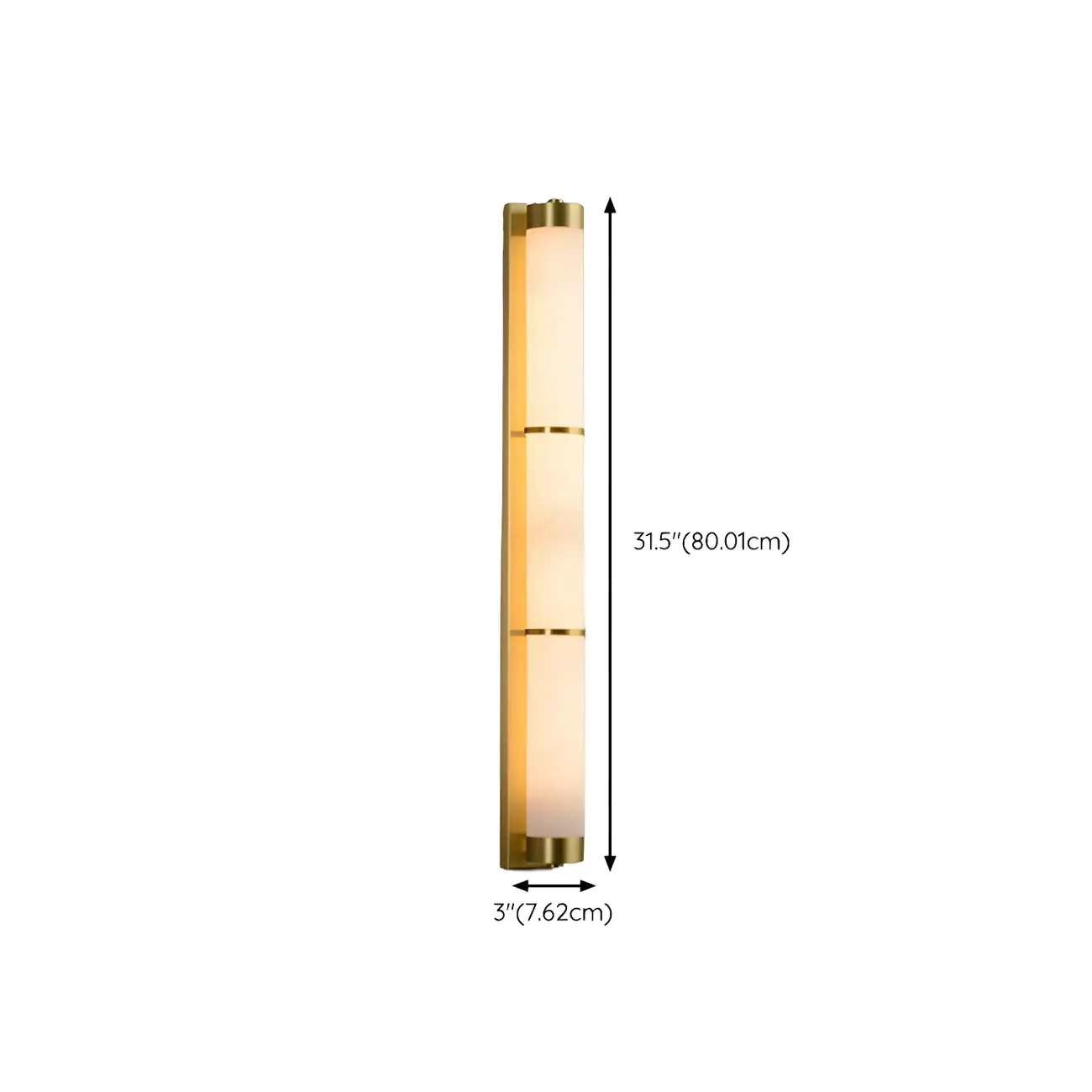Modern Cylinder Stone Gold LED Wall Sconce