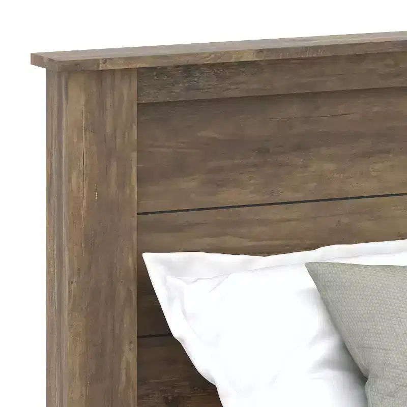 Galano King Tiena Lencia Bed with Headboard  Knotty Oak