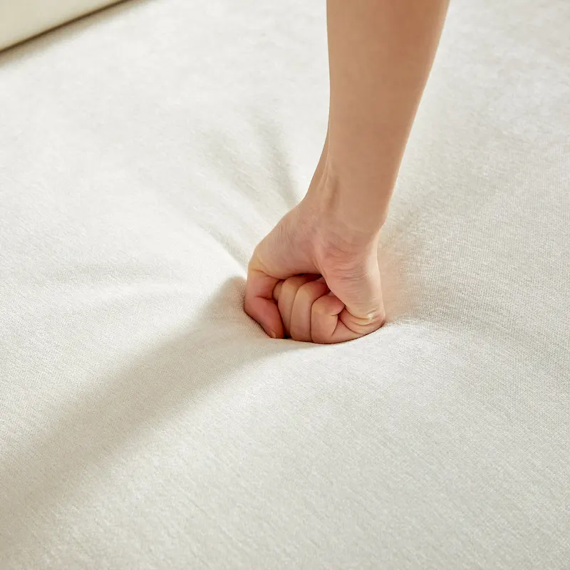 2-Pieces Linen Fabric 4-Seat Modular Sofa Set with 3+1 Seater Combo and Wooden Frame & 3 Pillows