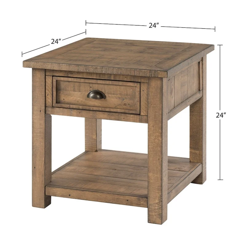 Solid Wood End Table