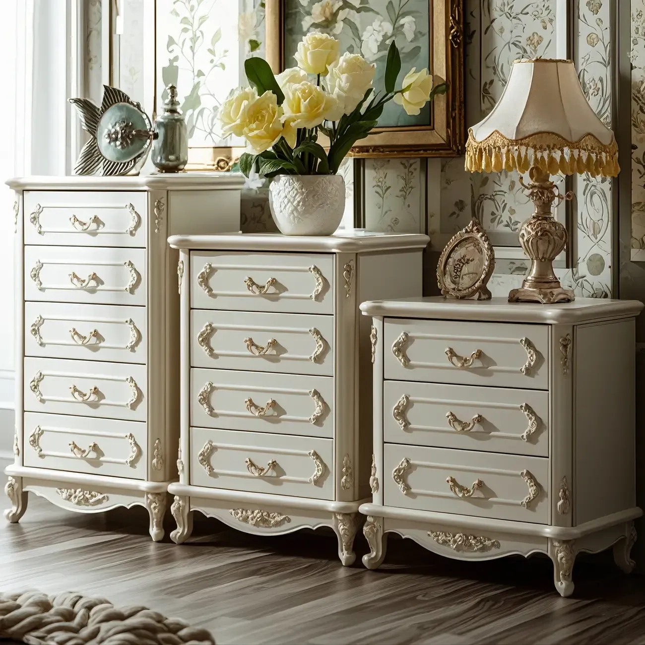 Nordic Wooden Narrow Single 3-Drawer Dresser