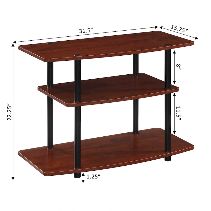 Convenience Concepts Designs2Go No Tools 3 Tier TV Stand