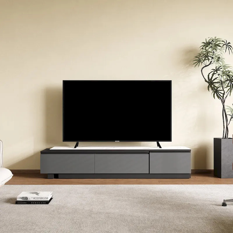 Extendable TV Stand Media Console With 3 Drawers - 75  - 122