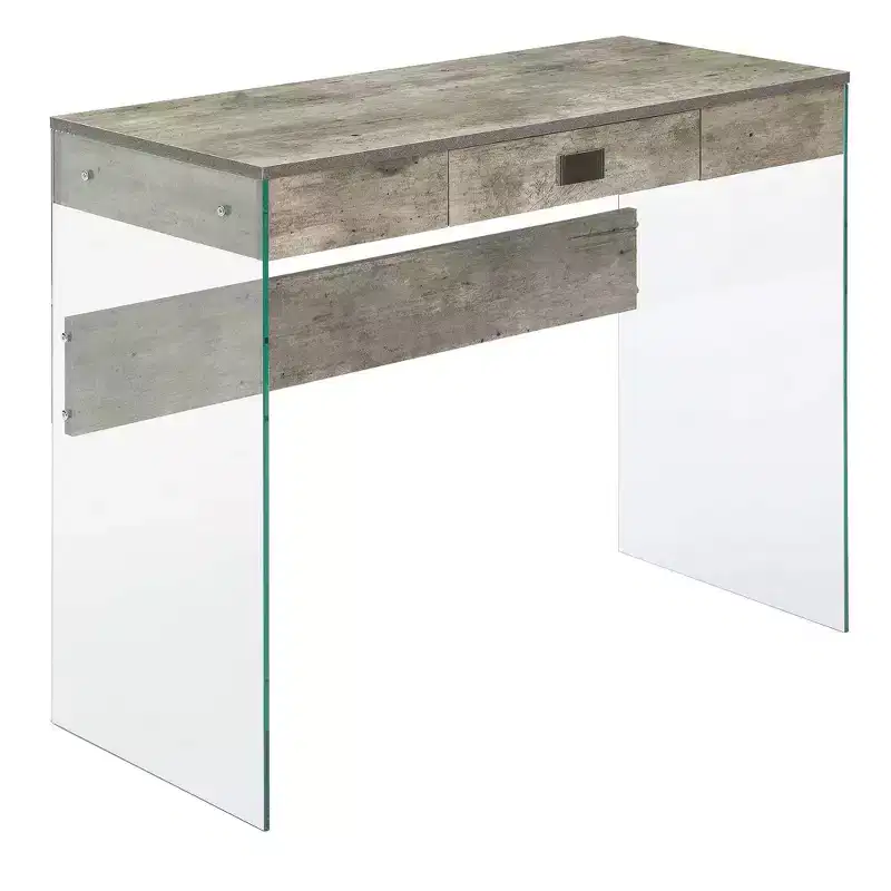 36 Breighton Home Uptown Glass Desk with Drawer