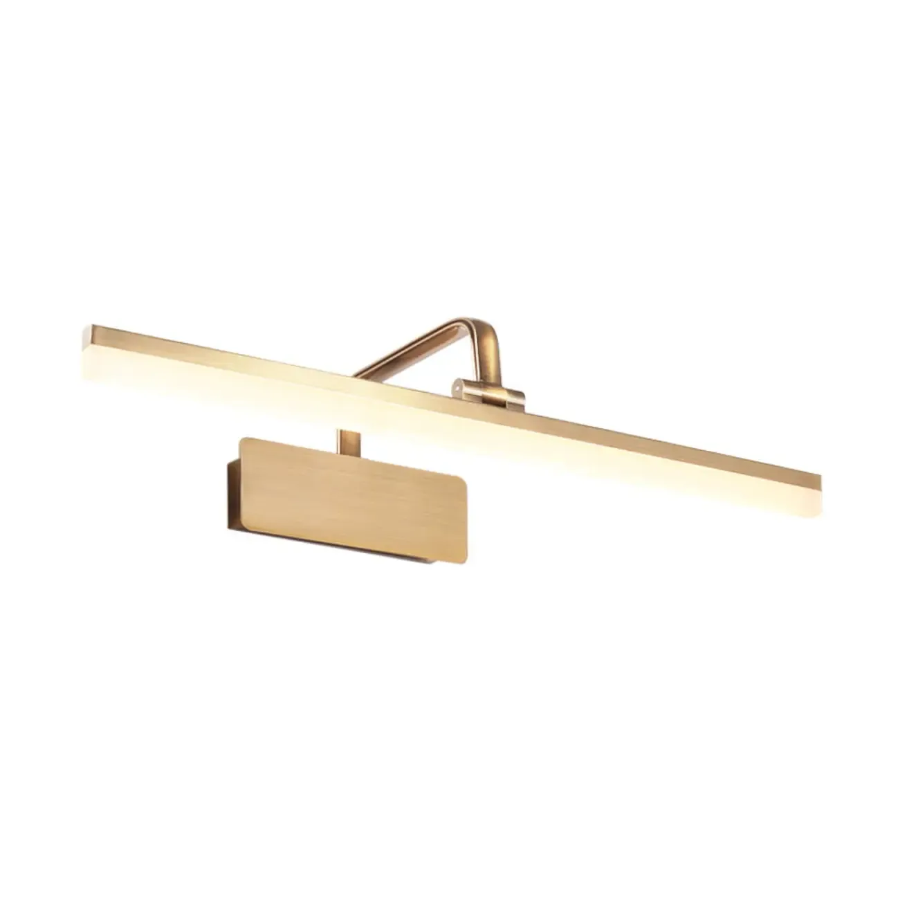 Modern Gold Geometric Vanity Light with Acrylic Shade