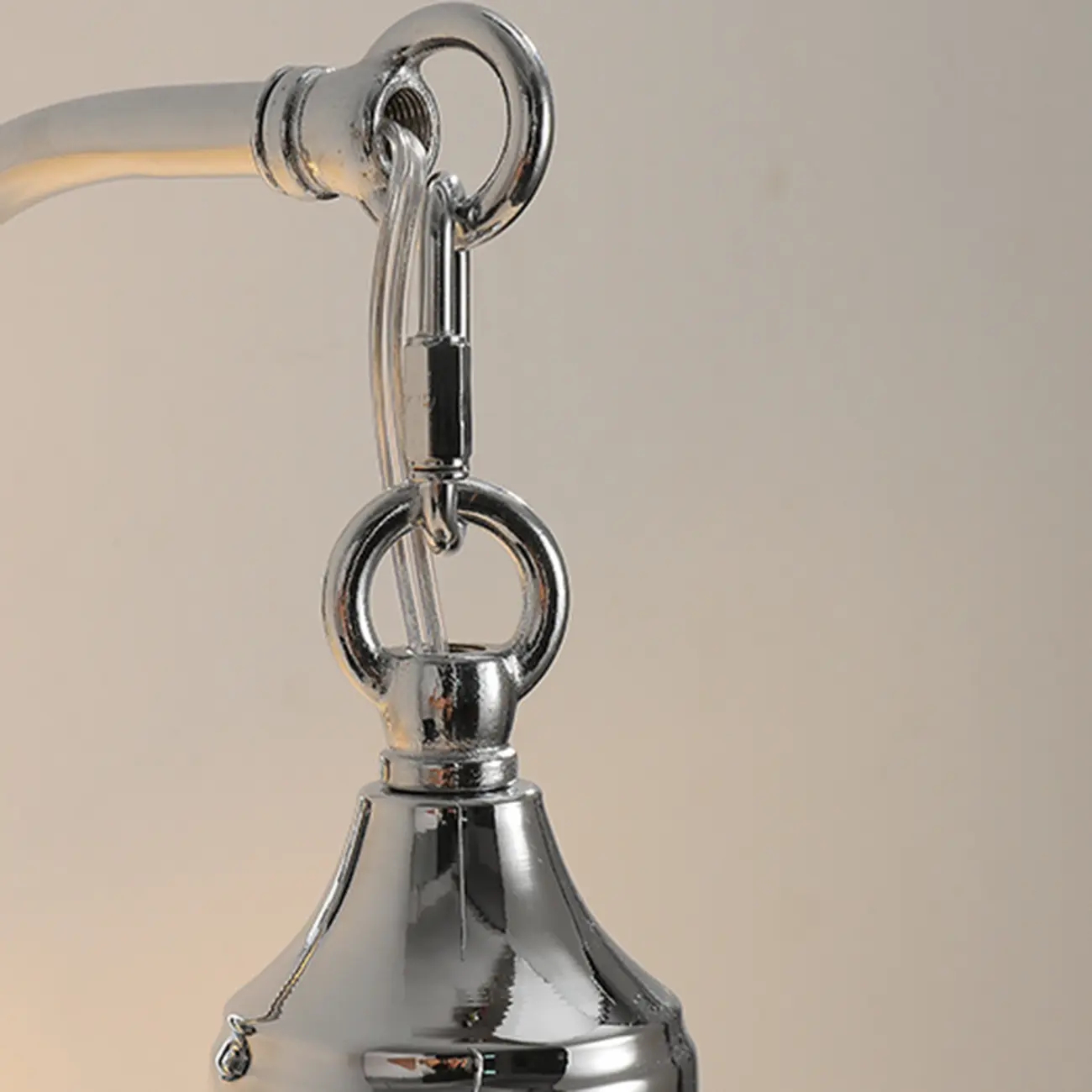 Modern Silver Clear Glass Shade Wall Sconce