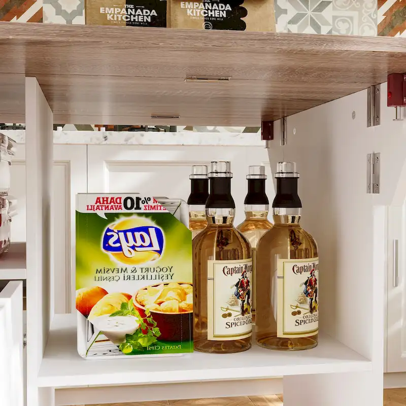 Rolling Kitchen Island Cart with Flip-Top Table, 2 Drawers, 2 Cabinets, and Towel Rack Buffet Sidboard
