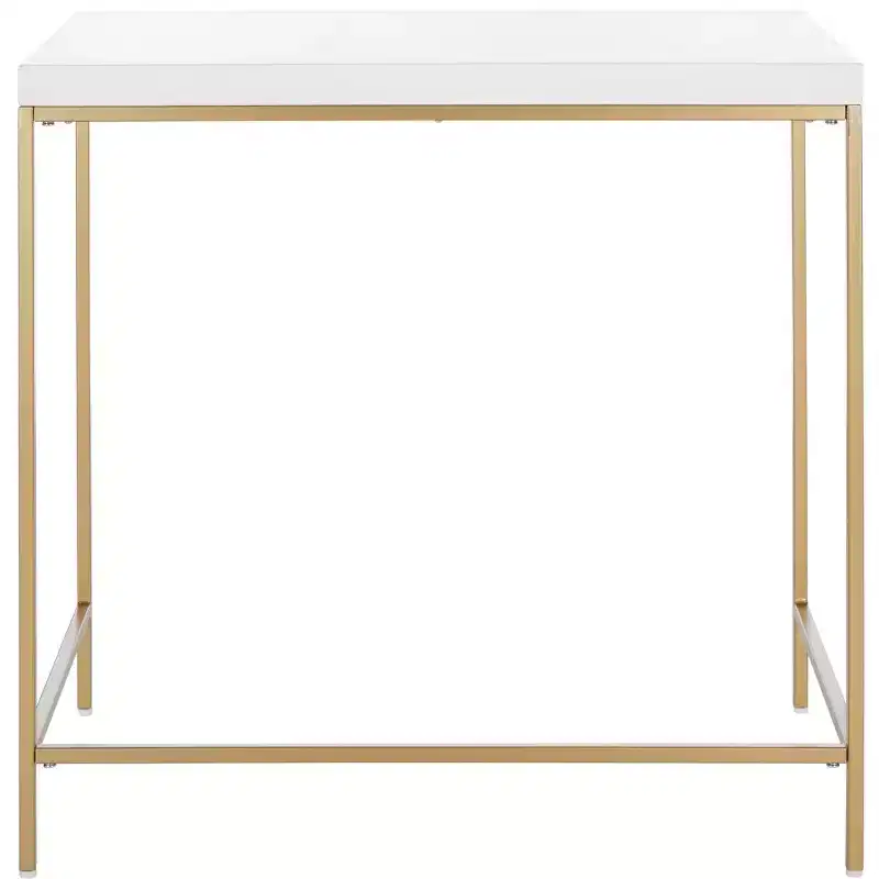 White & Gold Writing Desk, 1-Person