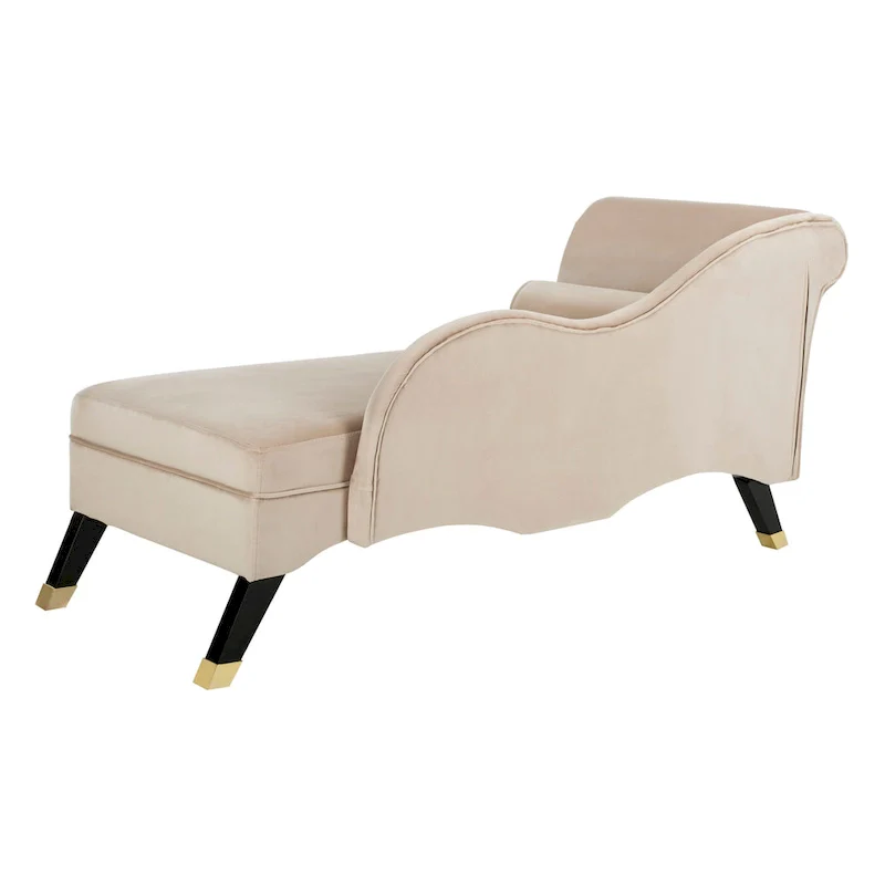 Mid-Century Modern Chaise with Pillow - 63Wx28Dx30H